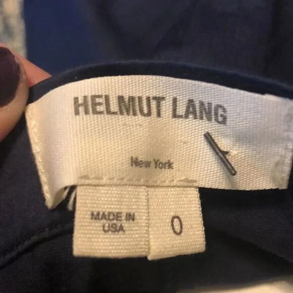 Helmut Lang Navy Skinny Leg Pull On Elastic Waist Low Rise Pants Size 0 NWOT - Picture 4 of 5